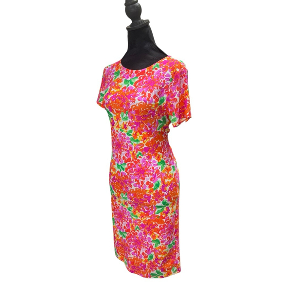 Jude Connally Performance Floral Bright Dress Size M short sleeves beach resort - Picture 2 of 10